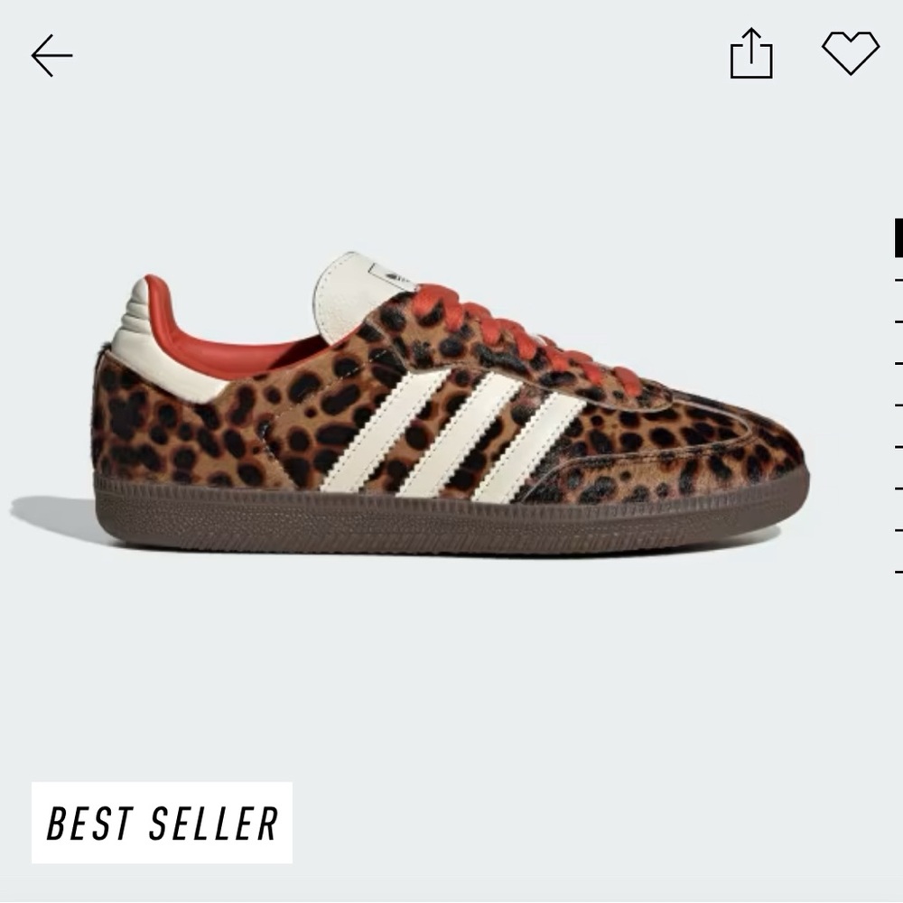 Adidas samba pony hair Leopard Sneakers with Red Laces